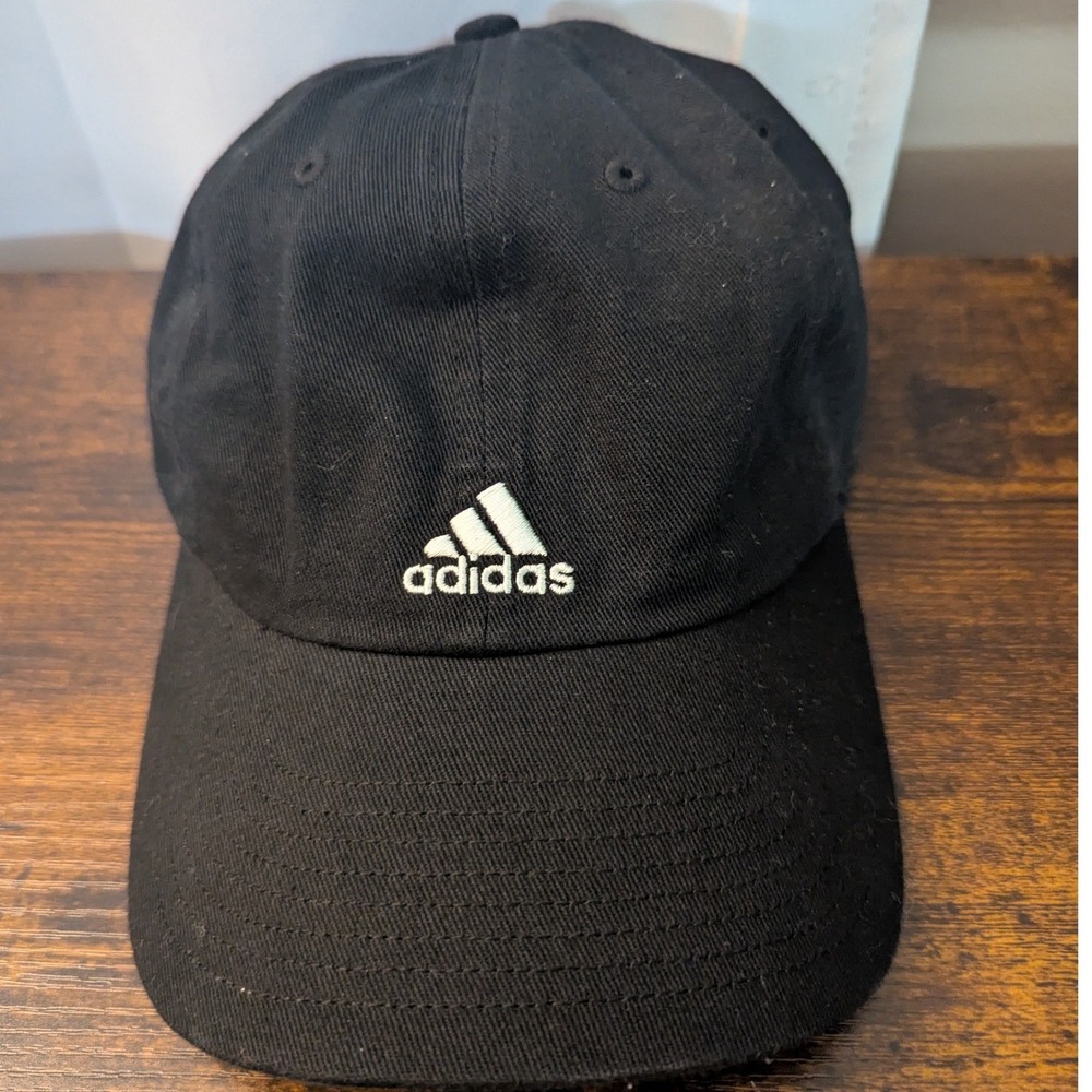 Adidas Aeroready Black Cotton Adjustable Strapback Baseball Hat